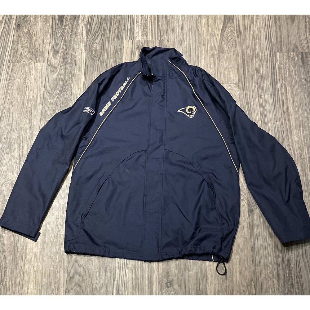 NFL Team Apparel On Field Reebok St. Louis‎ Rams Football Light Jacket #C372